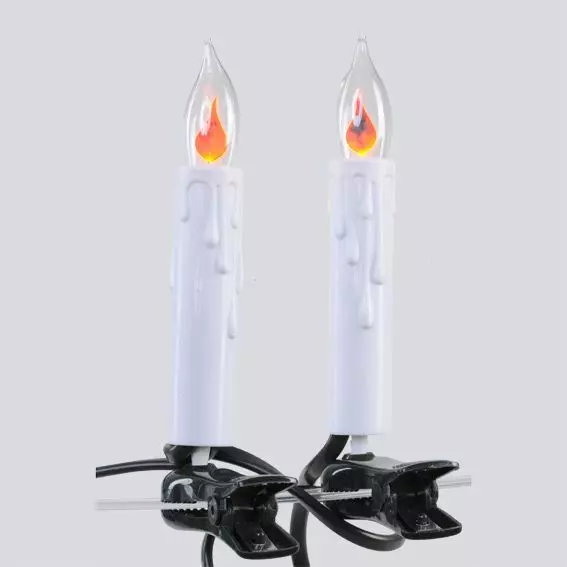 Luces de Navidad en forma de Velas Blanco cálido 15 bombillas 6