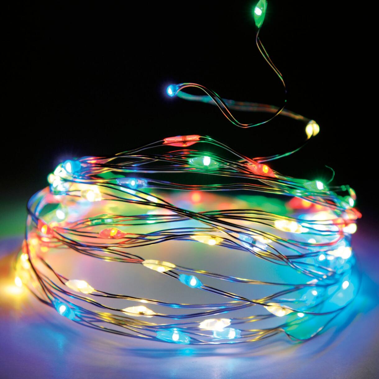 Luces de Navidad Micro LED 2 m Multicolor 40 LED CA a pilas 1