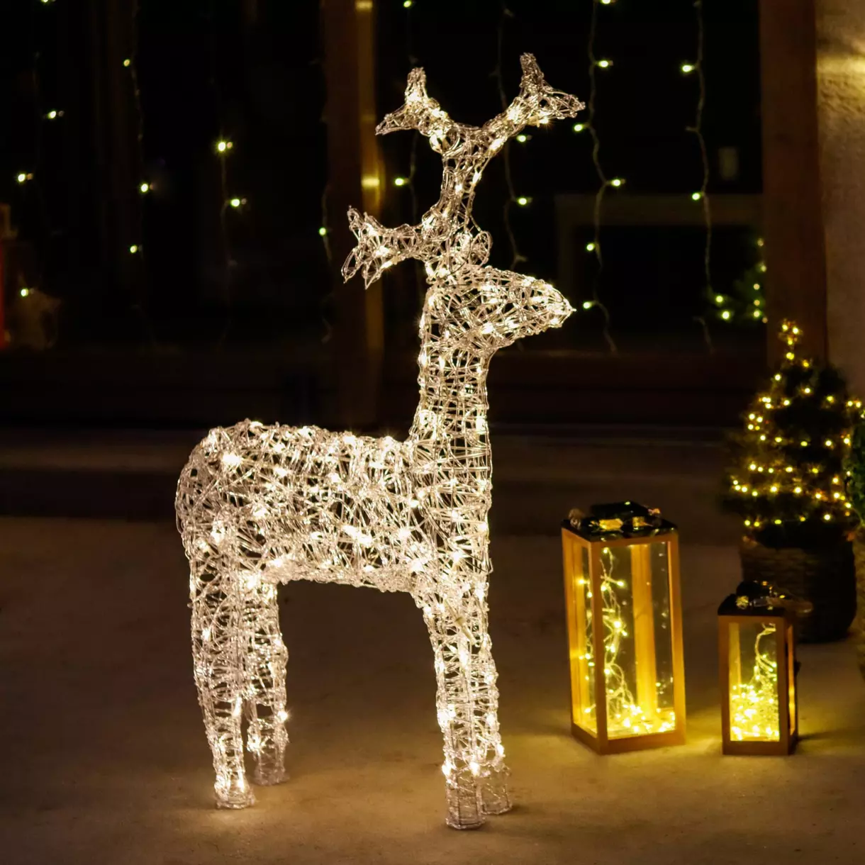 Renne lumineux Pilou Blanc chaud 120 LED 1