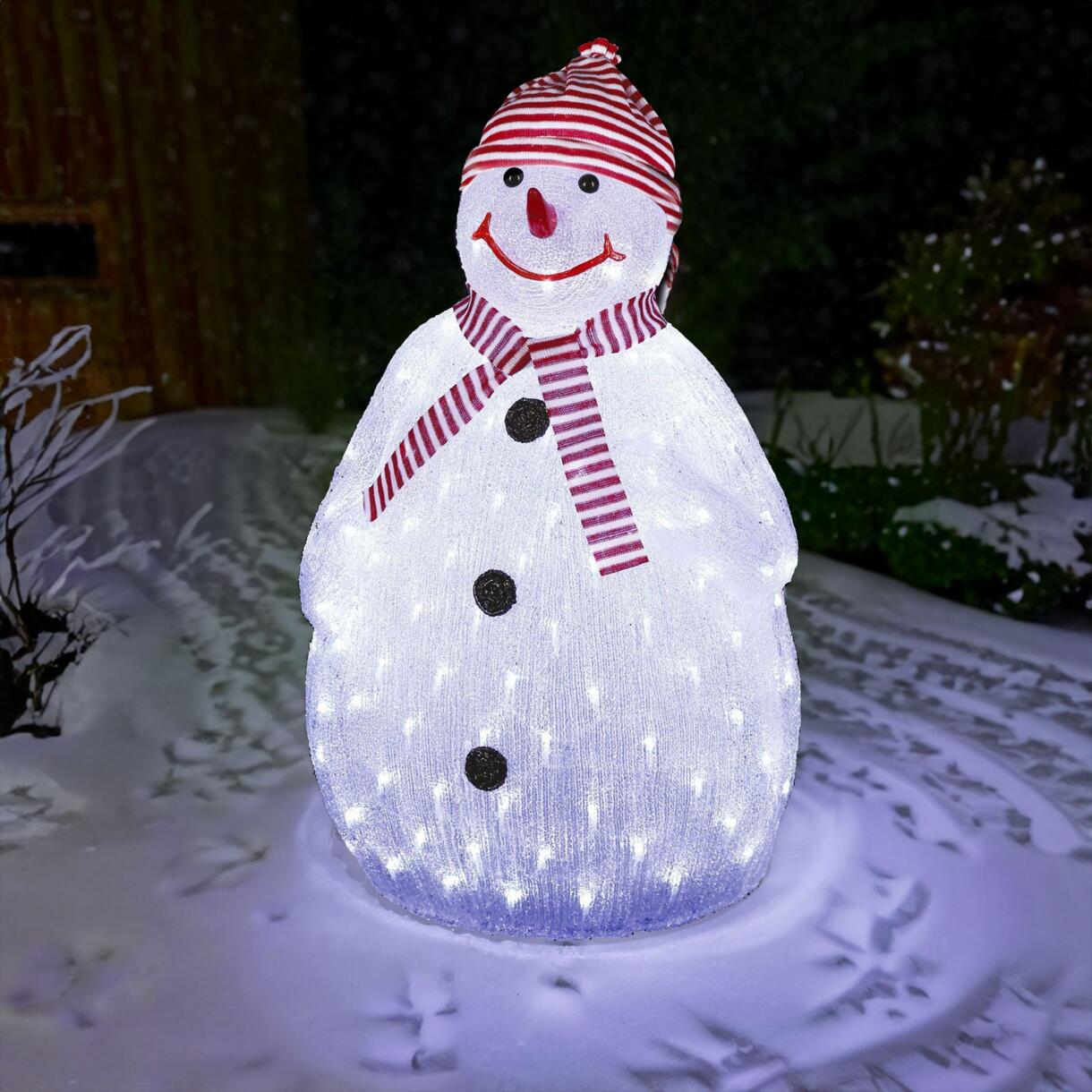 Muñeco de nieve luminoso Topek Blanco frío 160 LED 1