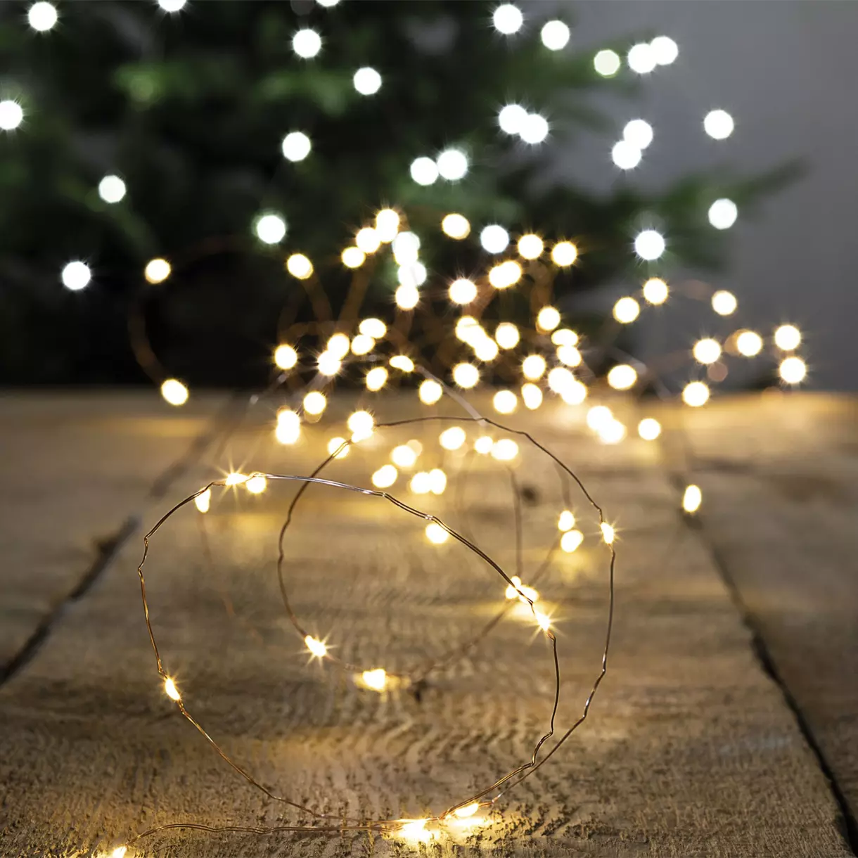 Luces de Navidad Solar 20 m Blanco cálido 200 Micro LED Coper CC 1