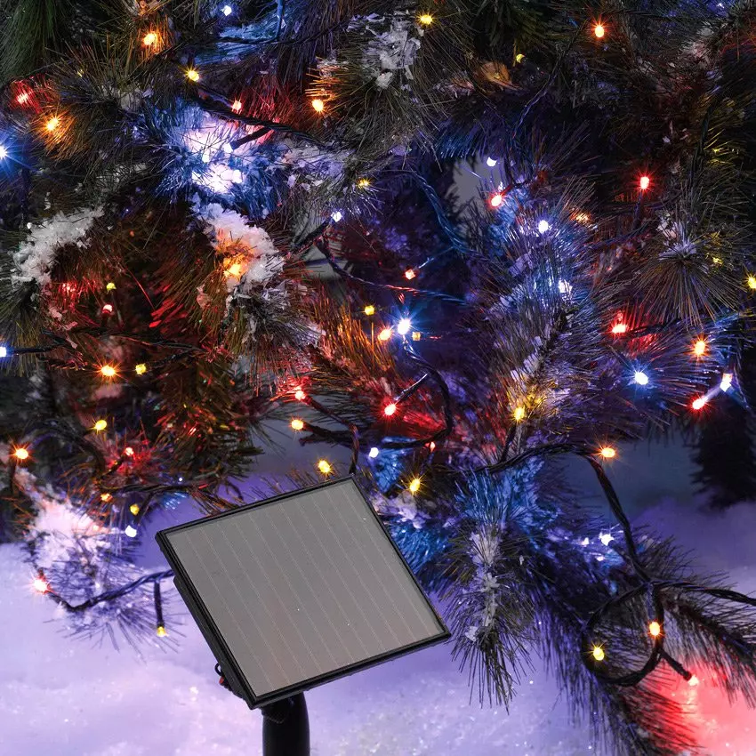 Luces de Navidad Solar  10 m Multicolor 100 LED 1