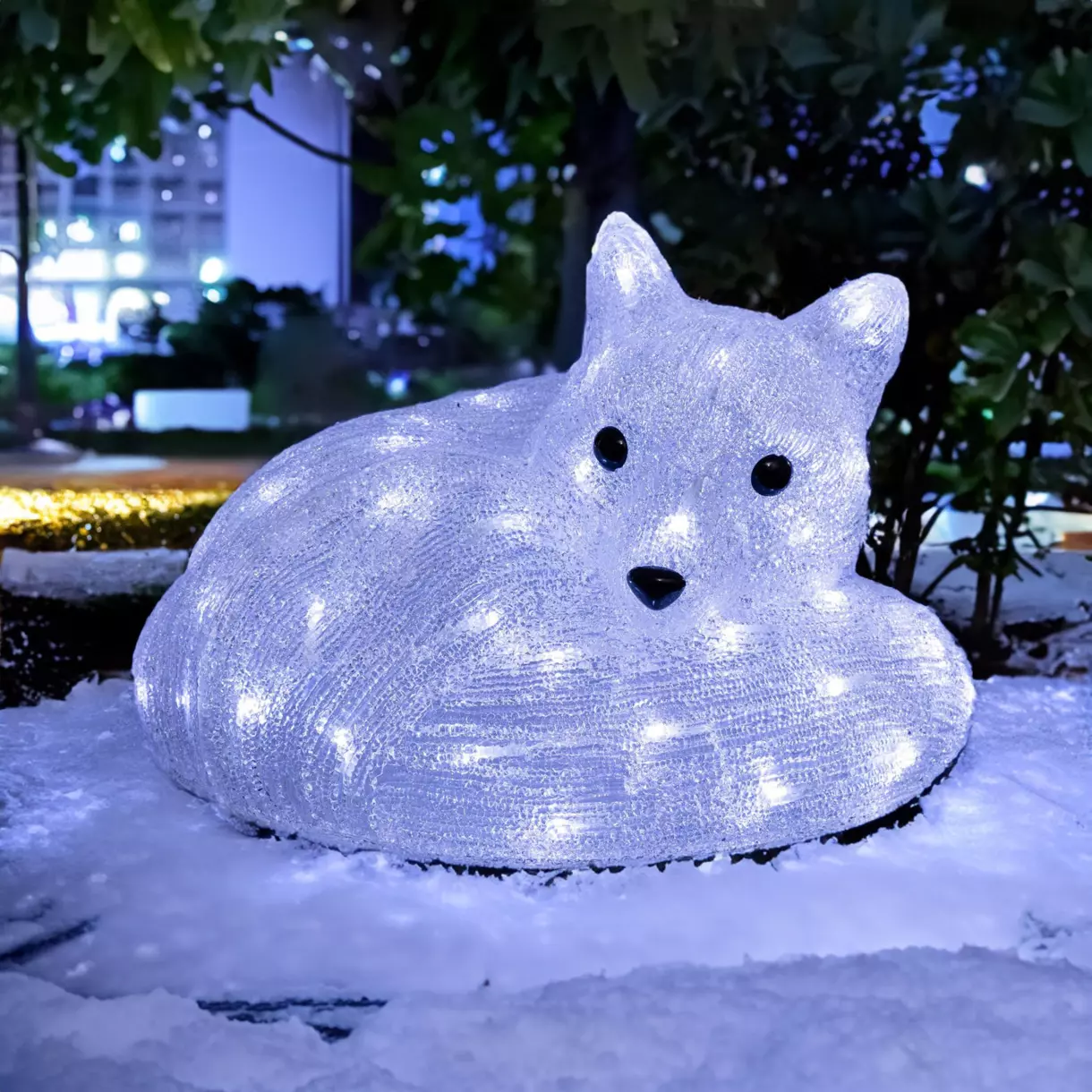 Renard lumineux Floupy Blanc froid 60 LED 1