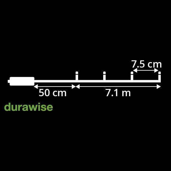Guirlande lumineuse Durawise à piles 7,10 m Blanc froid 96 LED CN 6