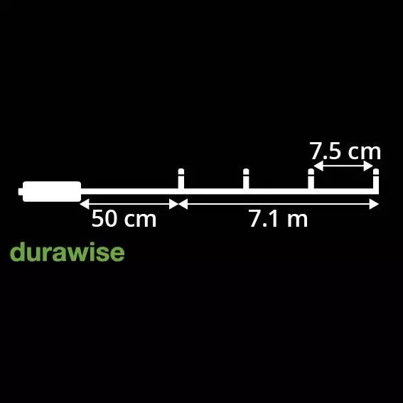 Luces de Navidad Durawise 7,10 m Blanco frío 96 LED CN 6