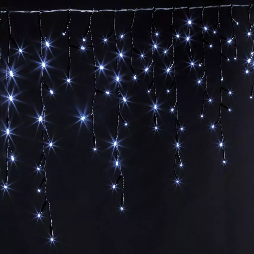 Stalactite lumineuse à piles L2 m Blanc froid 126 LED  1