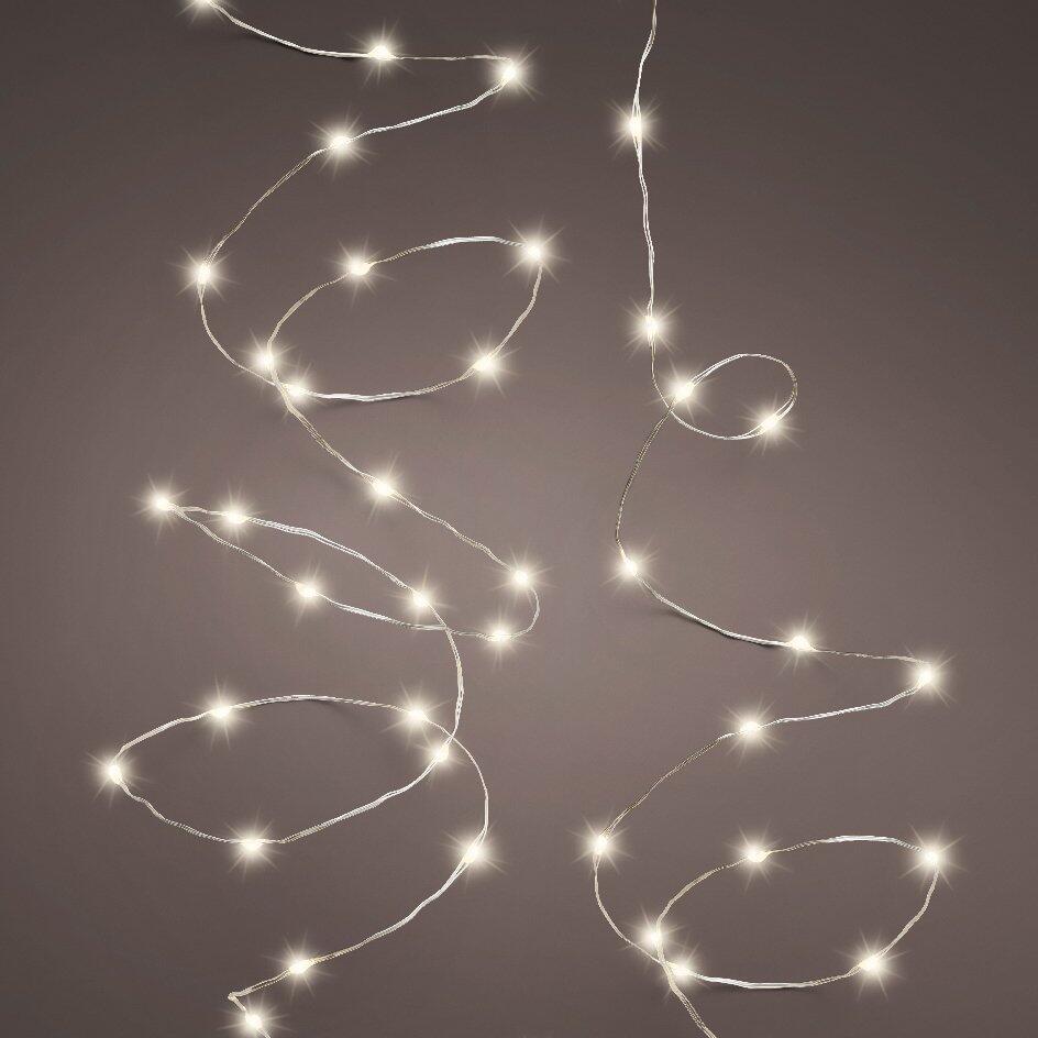 Luces de Navidad Durawise 1,59 m Blanco cálido 100 Micro LED extra brillant CA 1