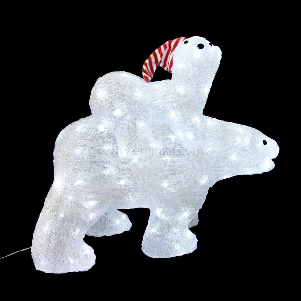 Orso luminoso e il suo piccolo Bianco freddo 112 LED 1