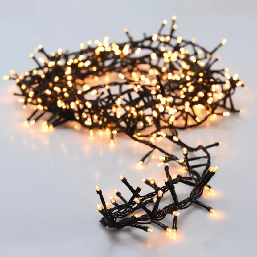 Luces de Navidad Lujo 30 m Blanco cálido 1500 LED 1