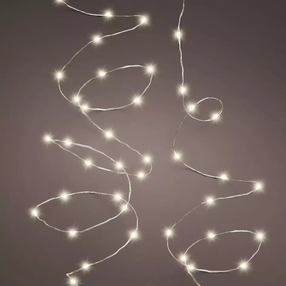 Guirlande lumineuse Luxe Durawise 4,90 m Blanc chaud 100 Micro LED CT à piles 1