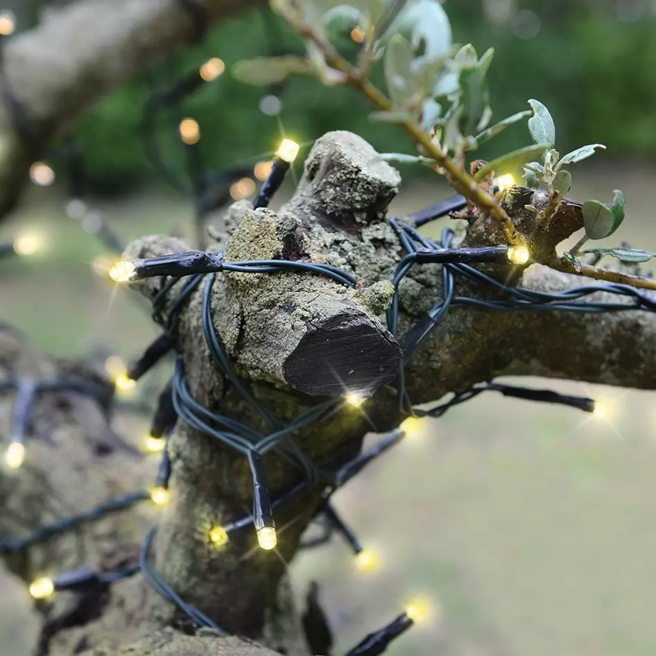 Luces de Navidad Solar  40 m Blanco cálido 400 LED 1