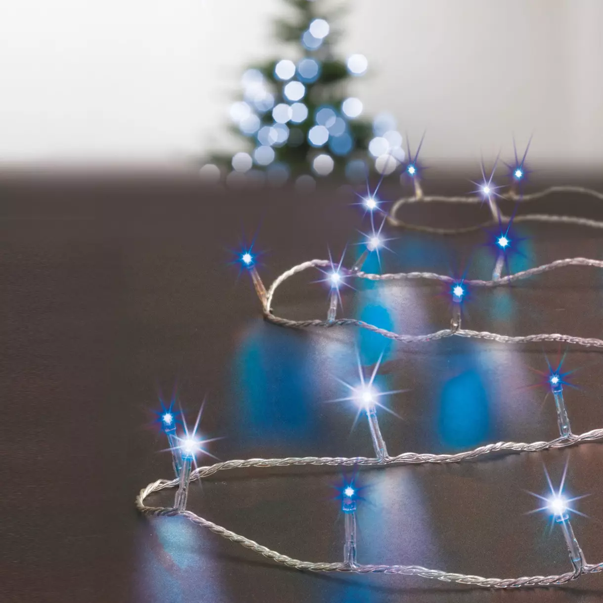 Lichtsnoer met Timer 50 m Blauw 500 LED tweekkleurig KT 1