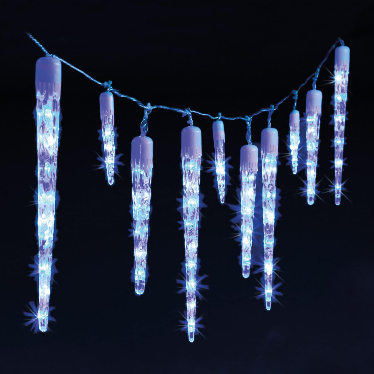 Eiszapfen-Lichterkette L1,40 m    Blau 63 LEDs 1