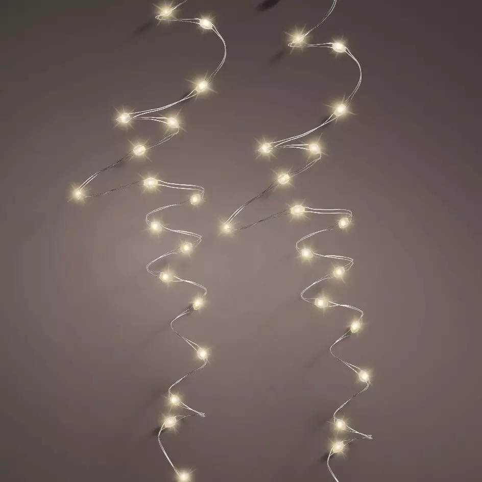 Guirlande lumineuse Durawise à piles 4,95 m Blanc chaud 100 Micro LED CA 1