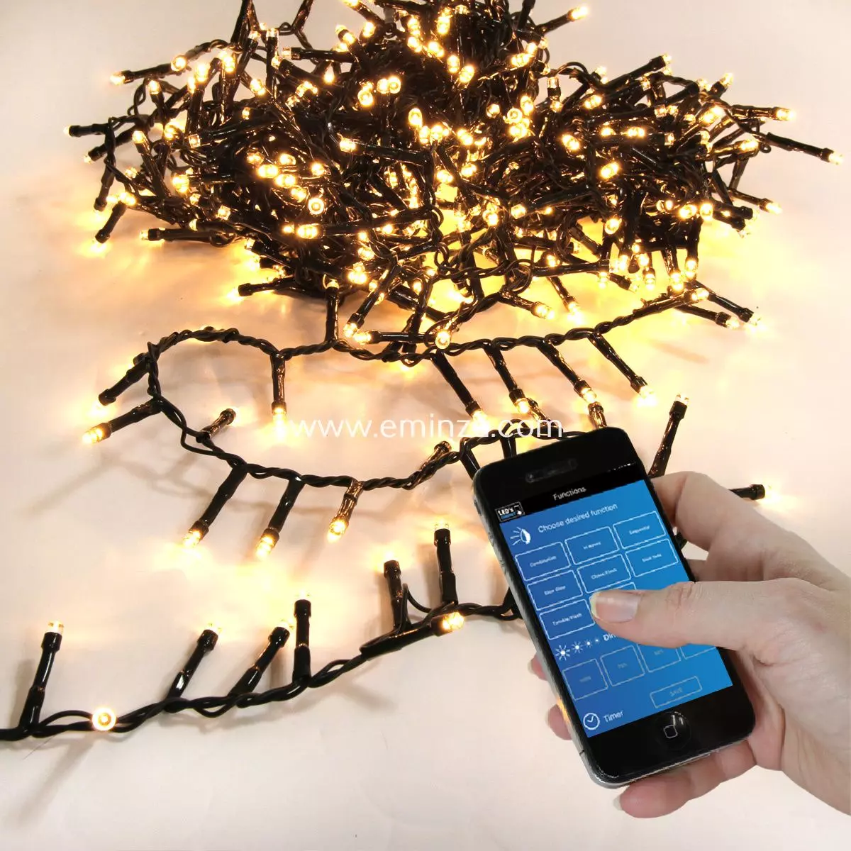 Guirlande lumineuse Bluetooth 8 m Blanc chaud 400 LED 1