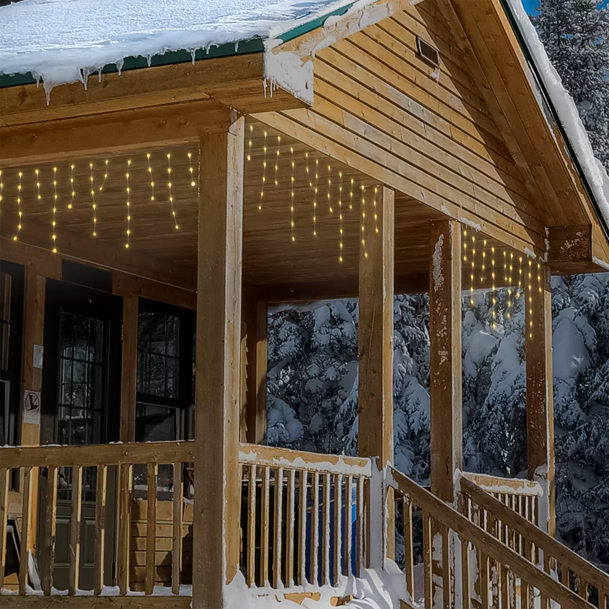 Estalactitas de luces 9,50 m Icicle Blanco cálido 480 LED CT 1