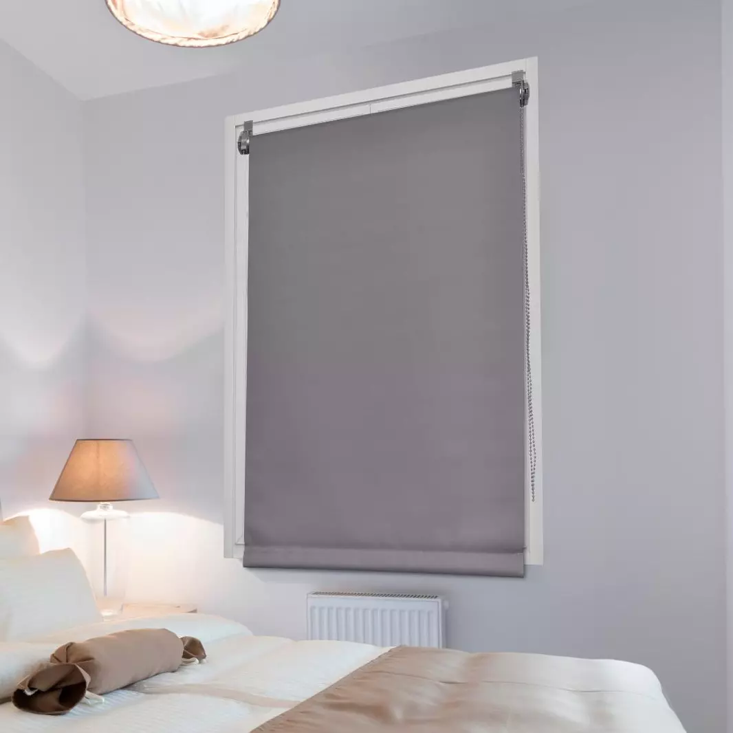 Tenda a rullo oscurante (75 x 180 cm) Tinta unica Grigio 1