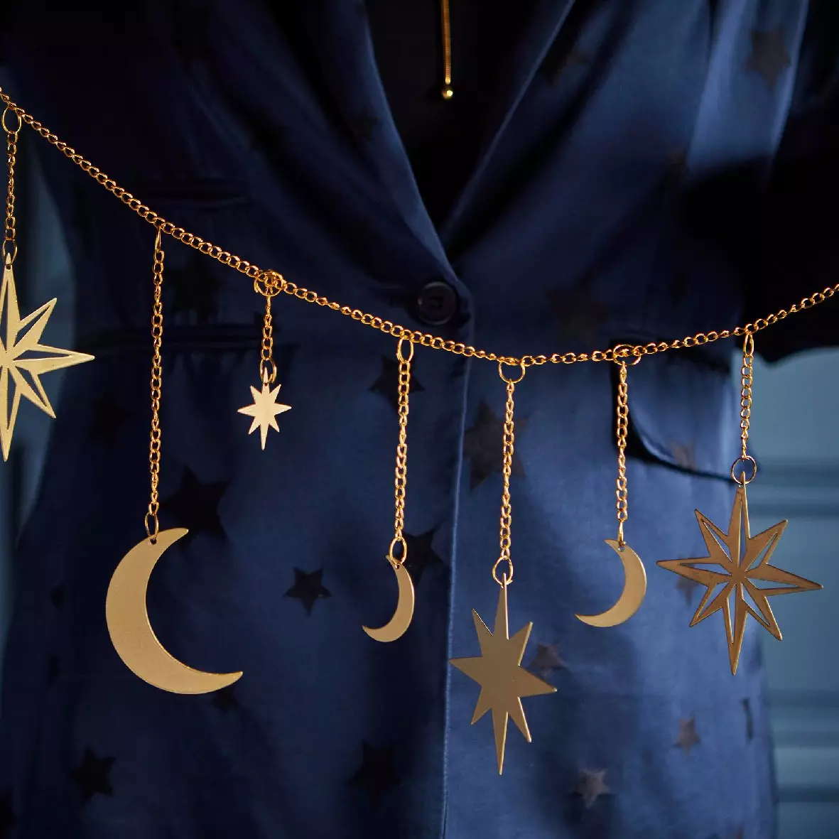 Guirnalda Lunas y estrellas Oro