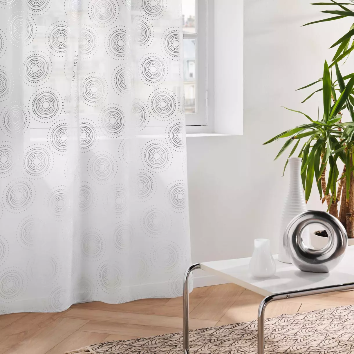 Voilage (140 x 240 cm) Lison Argent