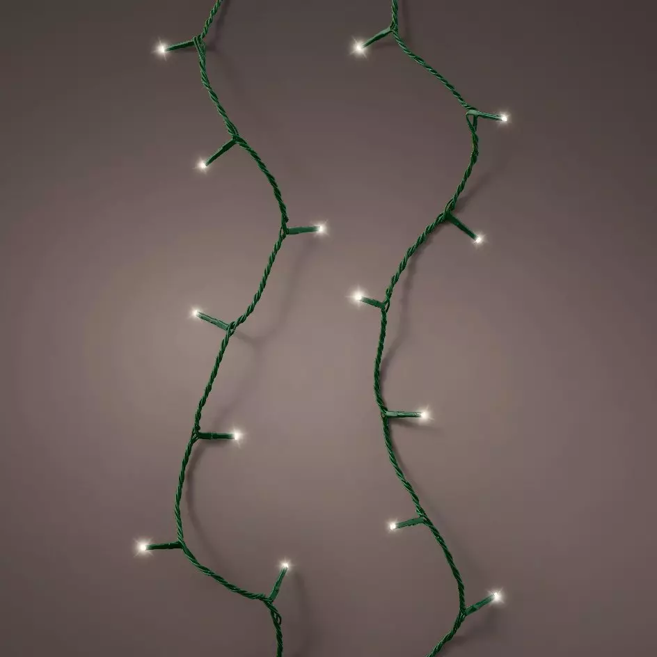 Luces de Navidad 18,70 m Blanco cálido 250 LED Sistema Connect 24 V 1