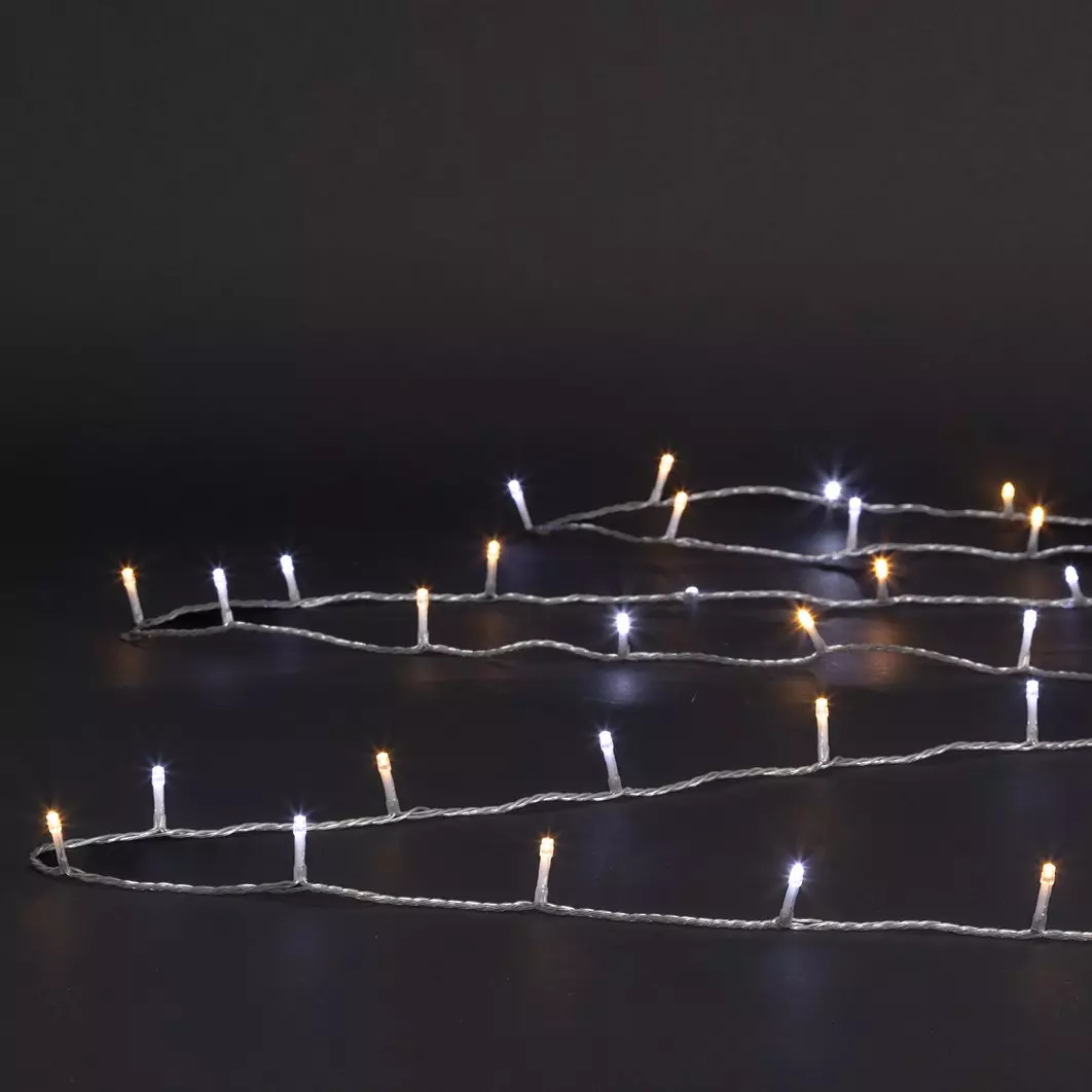 Guirlande lumineuse Timer blanc chaud/ Blanc froid 300 LED 1