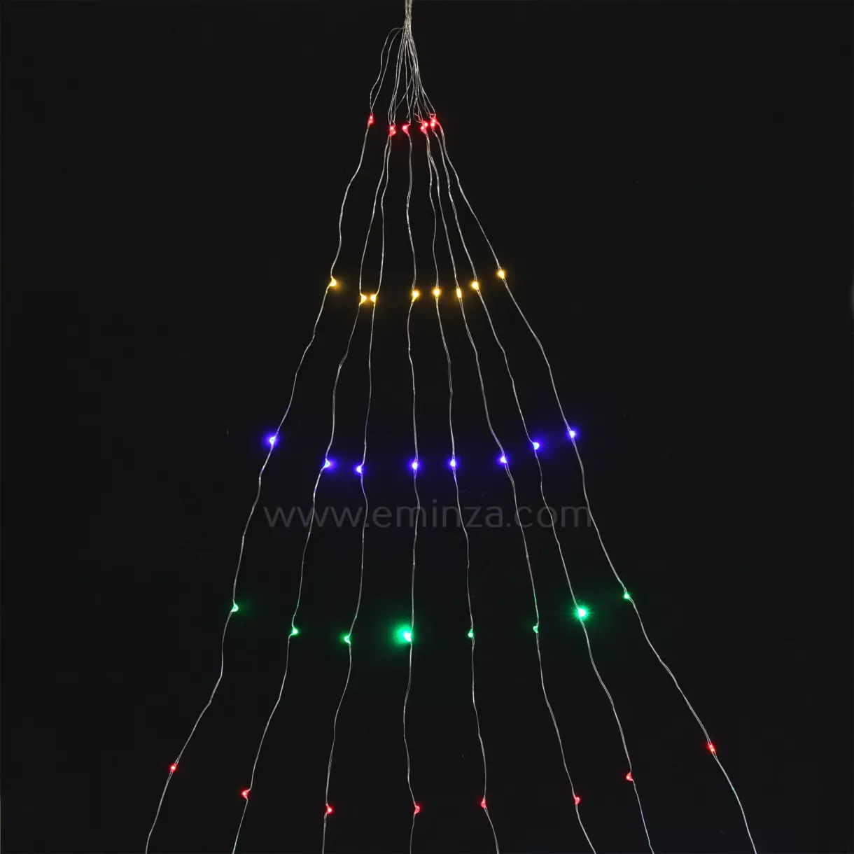 Guirlande lumineuse Micro LED Grappe 2 m Multicolore 160 LED CA à piles 1