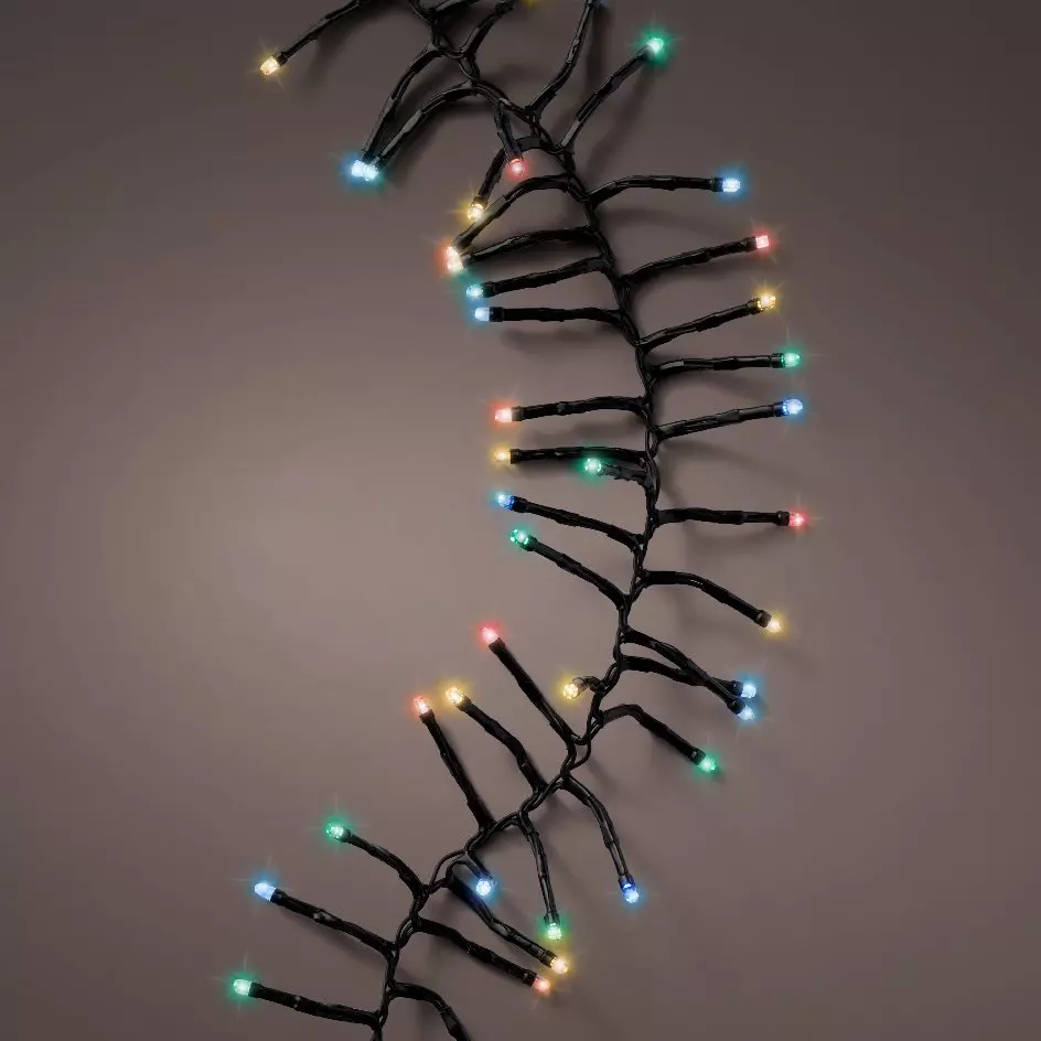 Guirlande lumineuse Durawise à piles 6 m Multicolore 600 LED Grappe CN  1