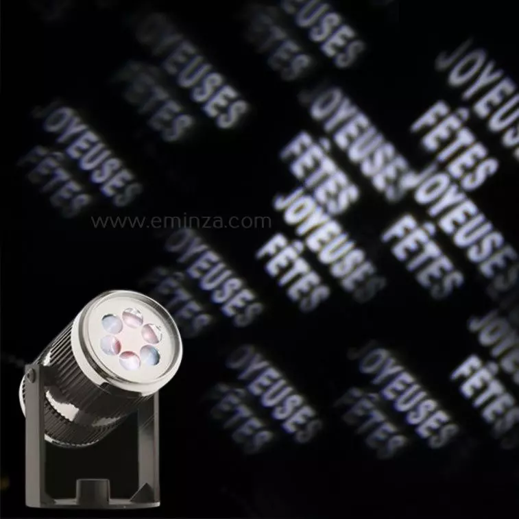 Projecteur "Joyeuses Fêtes" Blanc froid  1