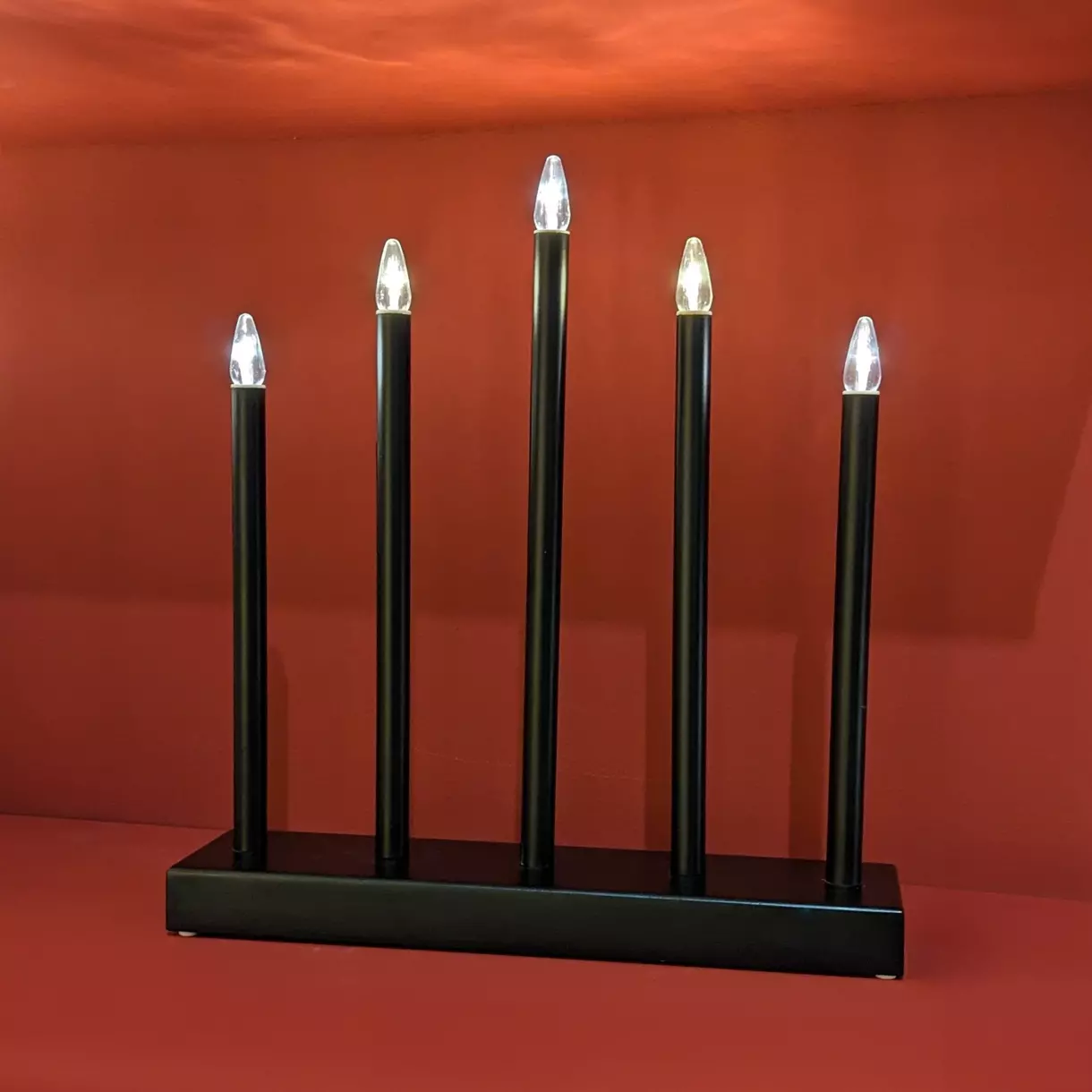 Bougeoir à piles  lumineux Blanc chaud 5 LED 1