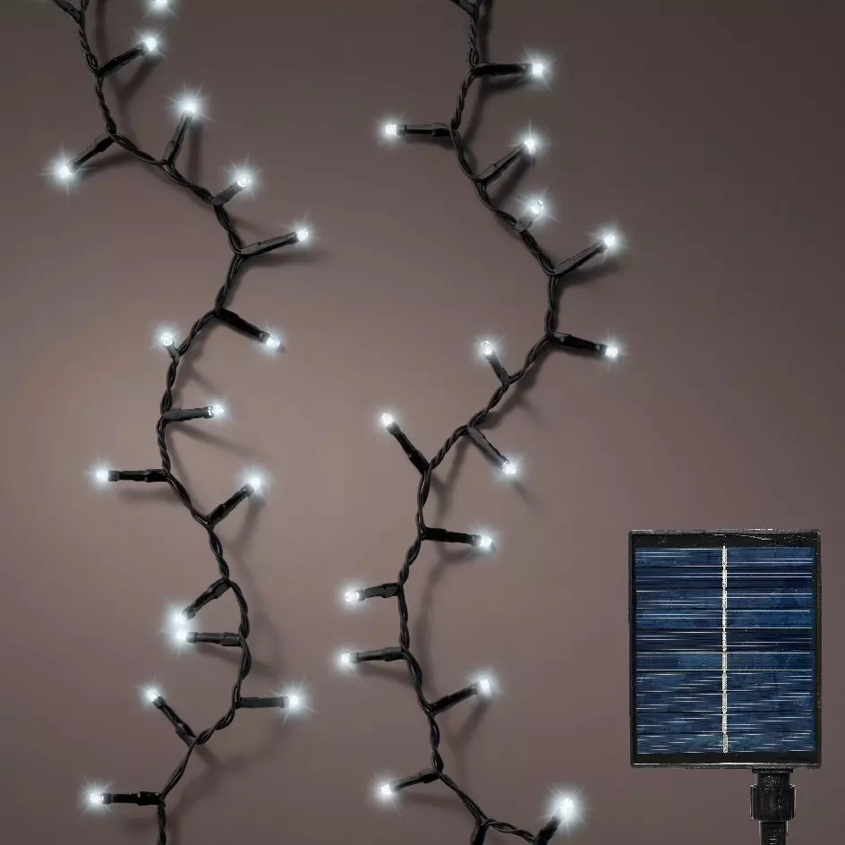 Verlicht zonne-energie lichtsnoer 11 m Koud wit 500 LED 1
