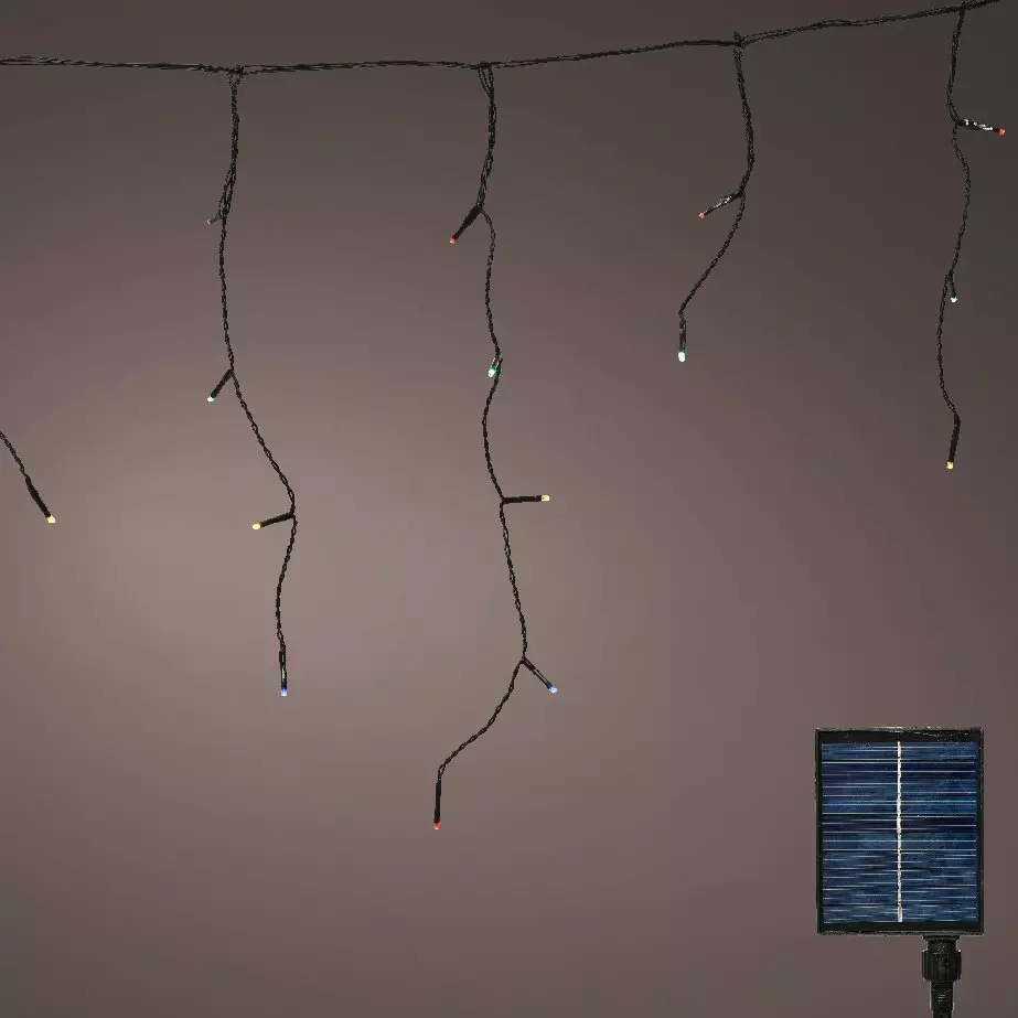 Estalactitas de luces Solar 11 m Multicolor 259 LED 1