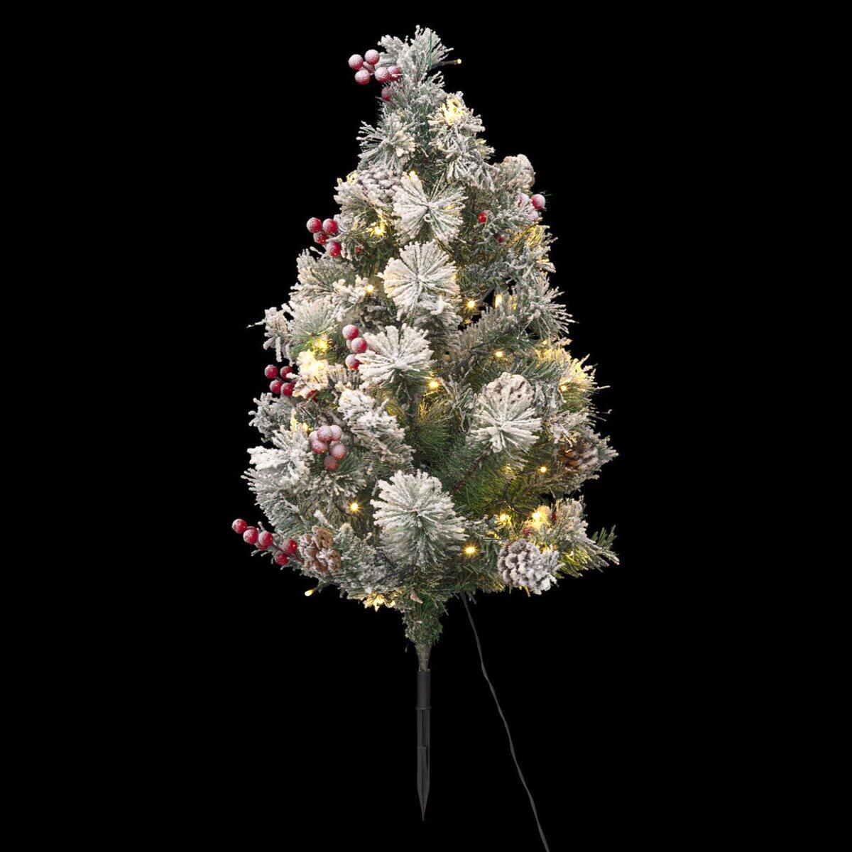 Verlichte kerstboom om in de grond te planten Warm wit 50 LED's 1