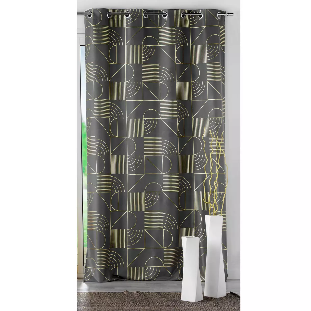 Rideau (140 x 280 cm) Lineor Gris anthracite 1