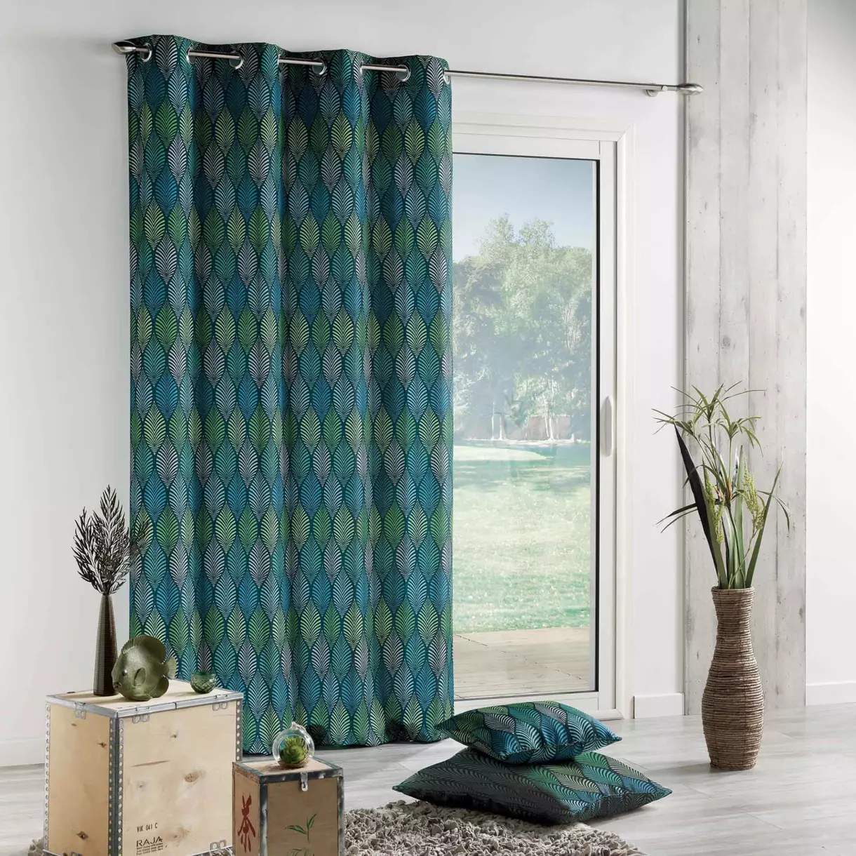 Cortina semi opaca  (140 X 260 cm) Winter Green Azul 1