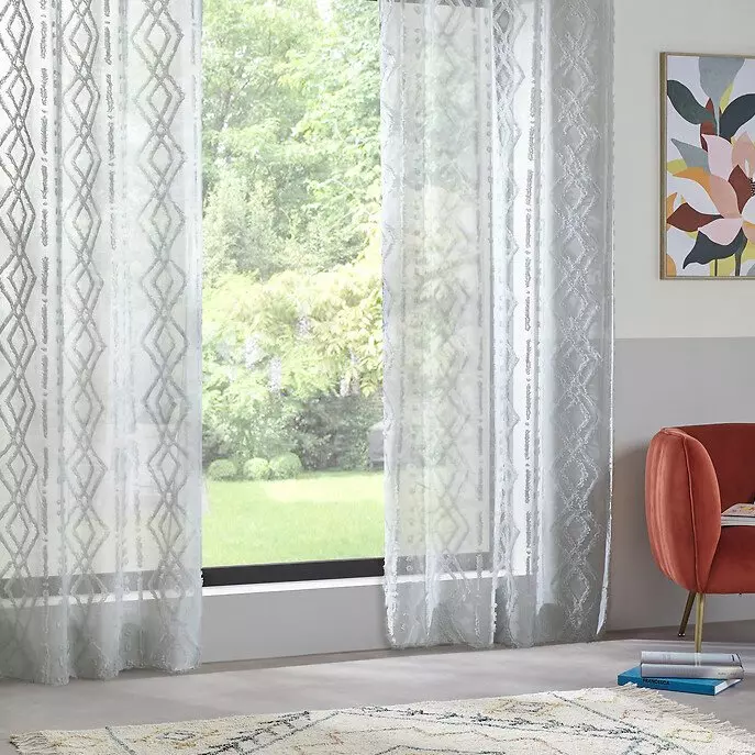 Voilage (140 x 240 cm) Salma Gris 1