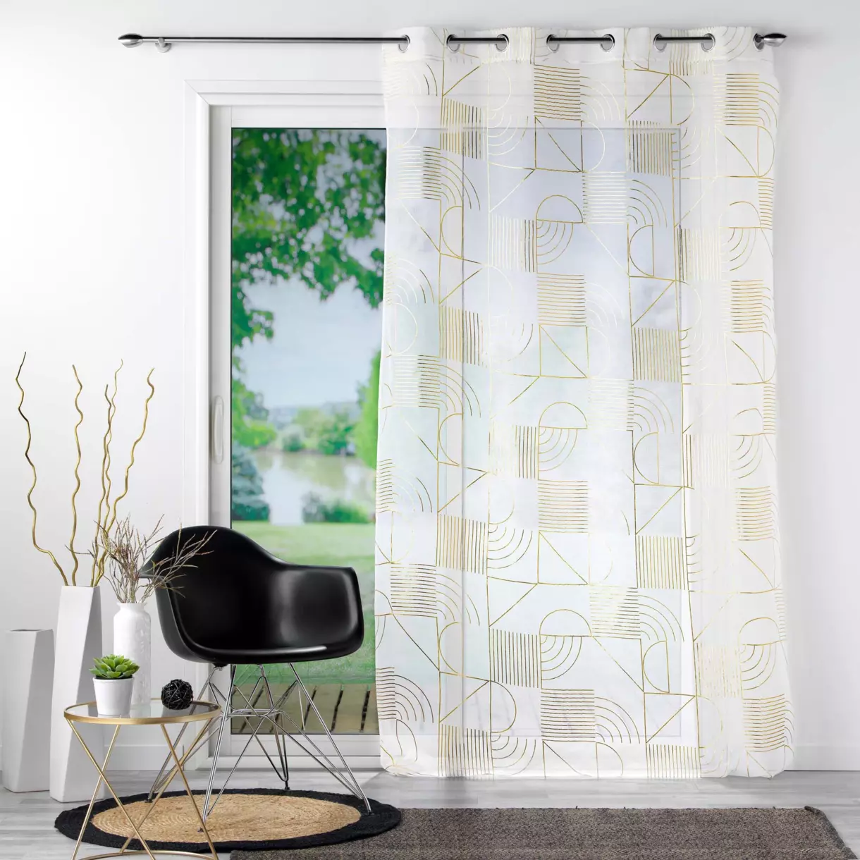 Visillo (140 x 240 cm) Lineor Blanco 1