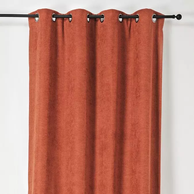 Rideau occultant isolant (140 x H260 cm) Alaska Orange foncé 1
