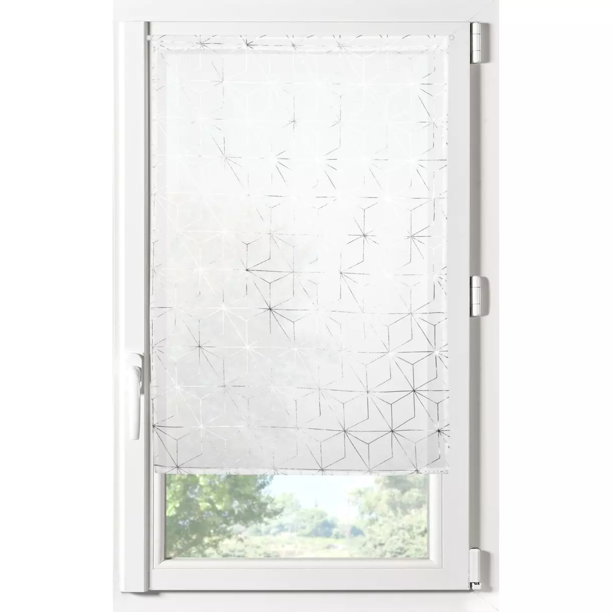Par de Visillos Hoffmann (60 x 120 cm) Plata 1