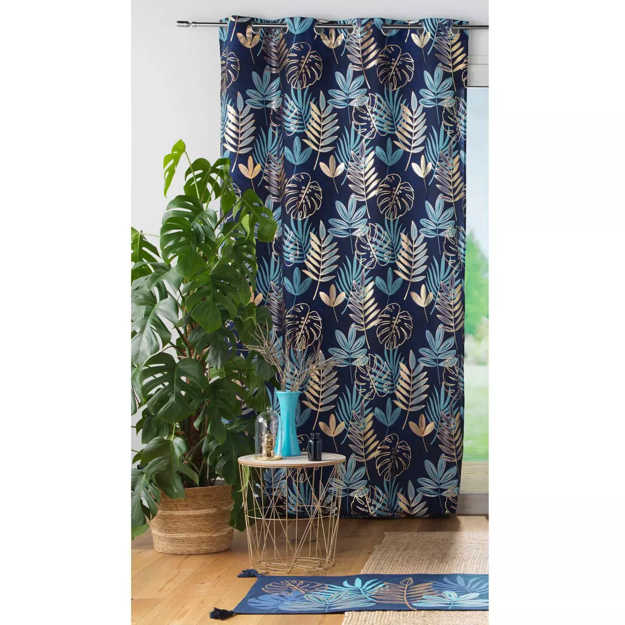 Cortina semi-opaca(140 x 260 cm) Dorado nella Azul 1