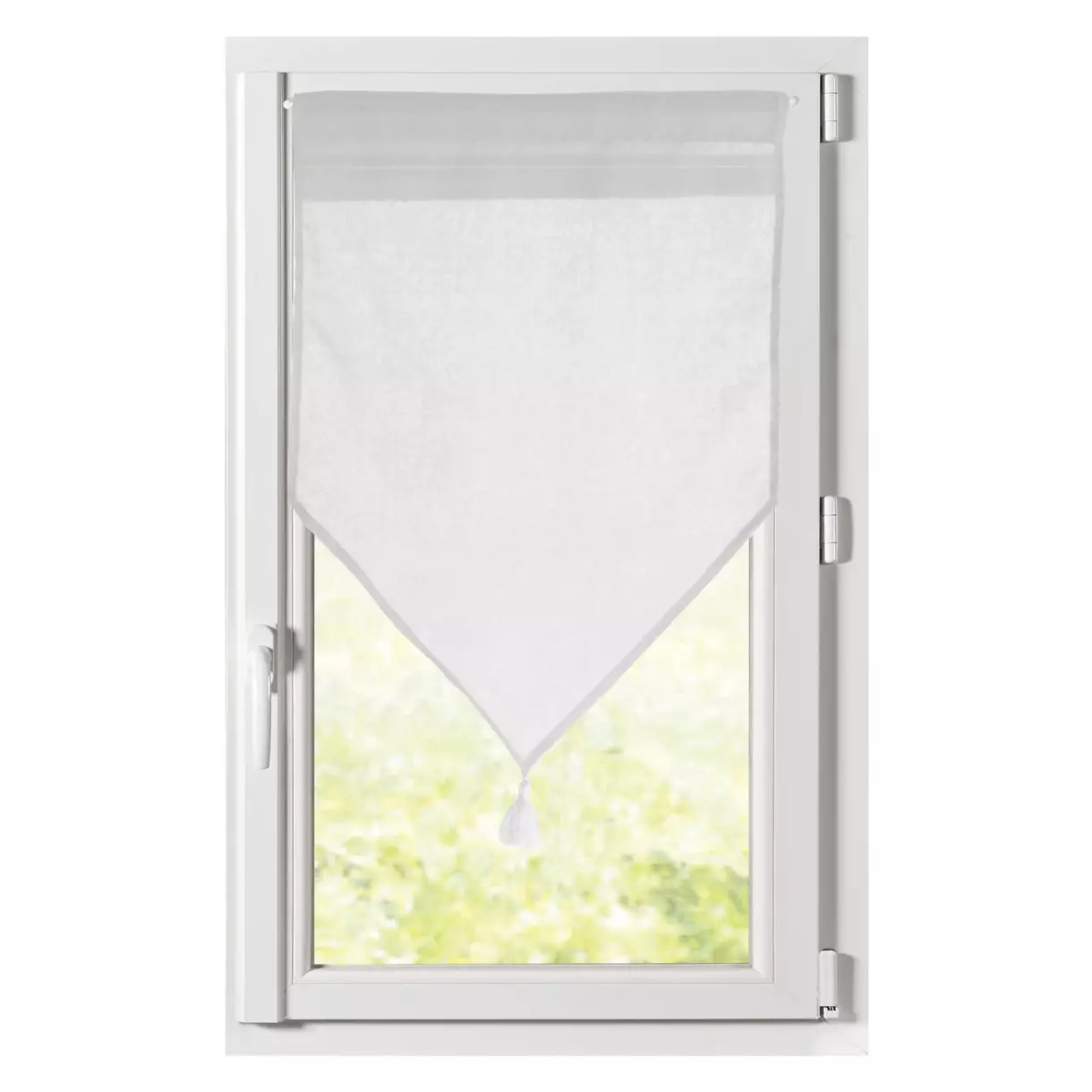 Paire de voilages vitrage (60 x 90 cm) Monna Blanc 1