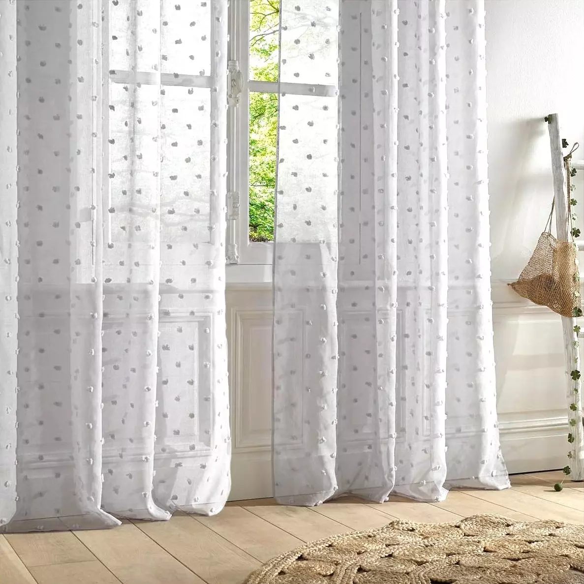 Visillo  (140 x 240 cm) Lily Gris 1