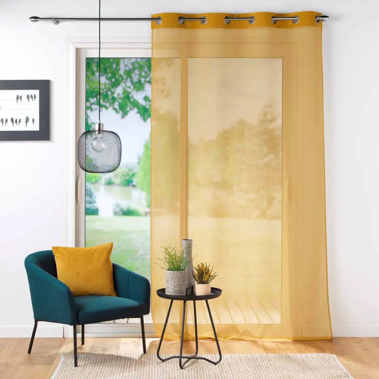 Visillo (140 x 240 cm) Casual Amarillo ocre 1