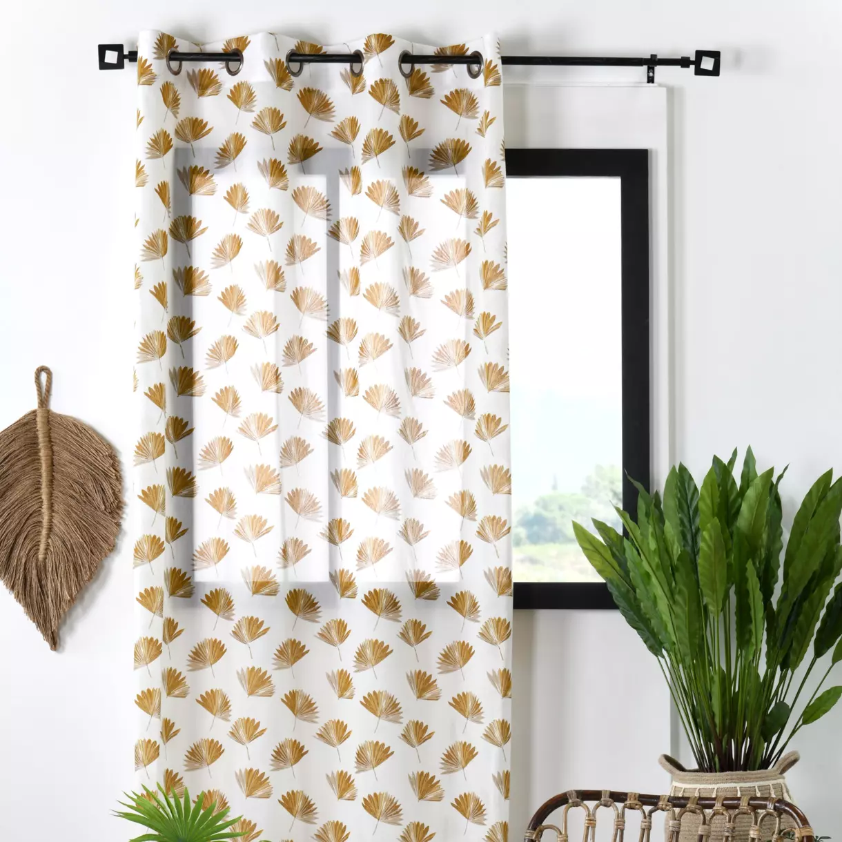 Voilage (140 x 260 cm) Bako Jaune moutarde