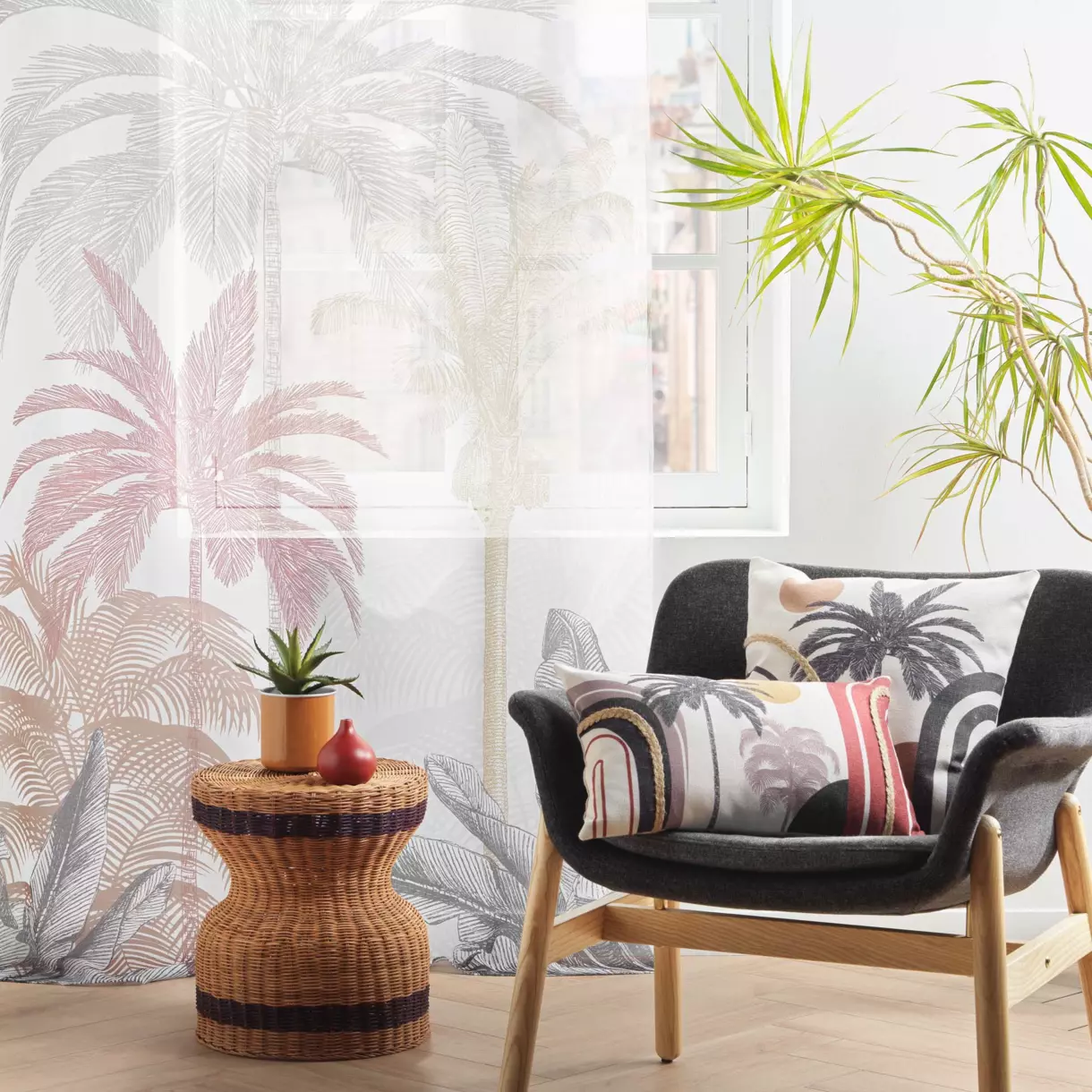 Voilage (140 x 280 cm) Toscane Multicolore