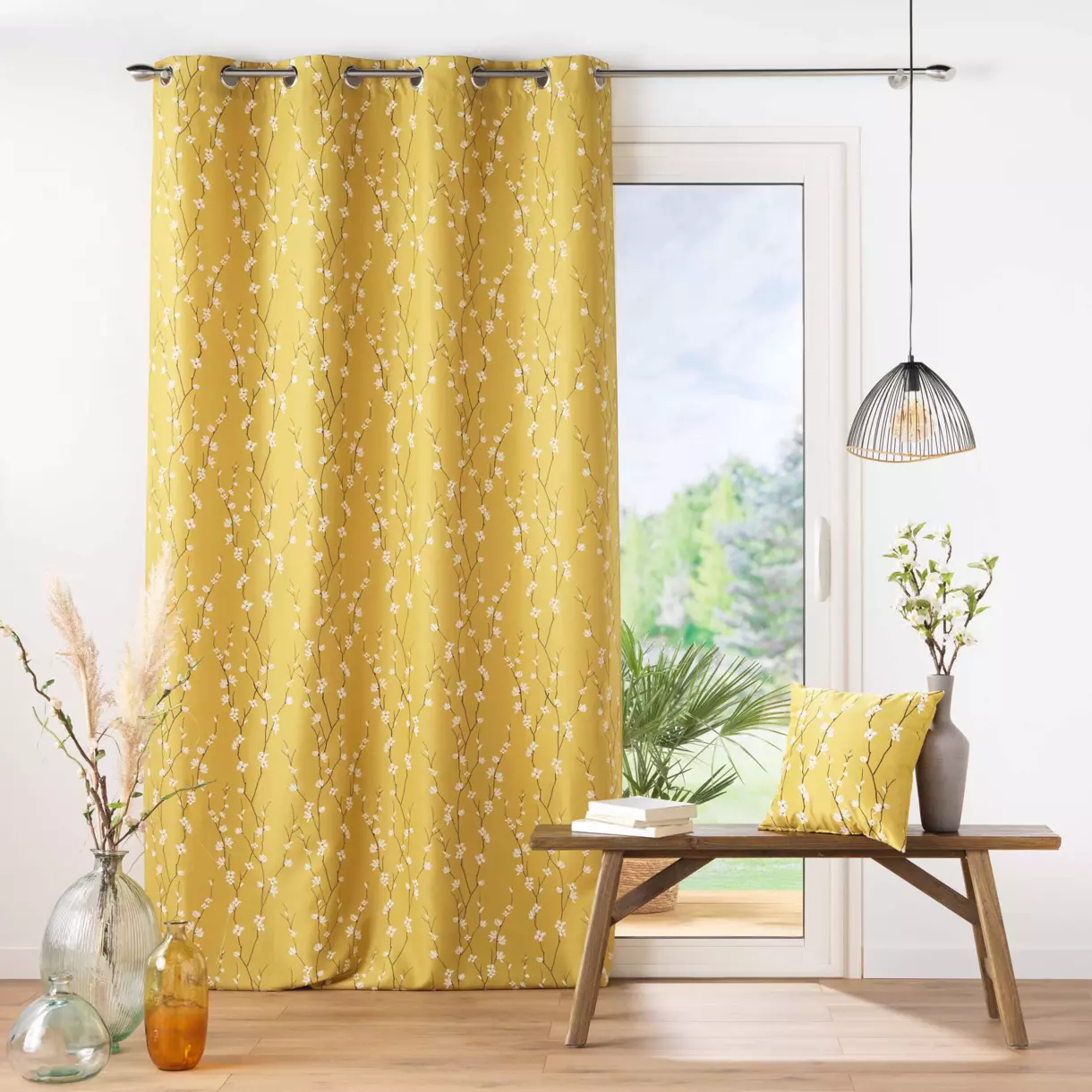Cortina (140 x 280 cm) Sakura Amarillo