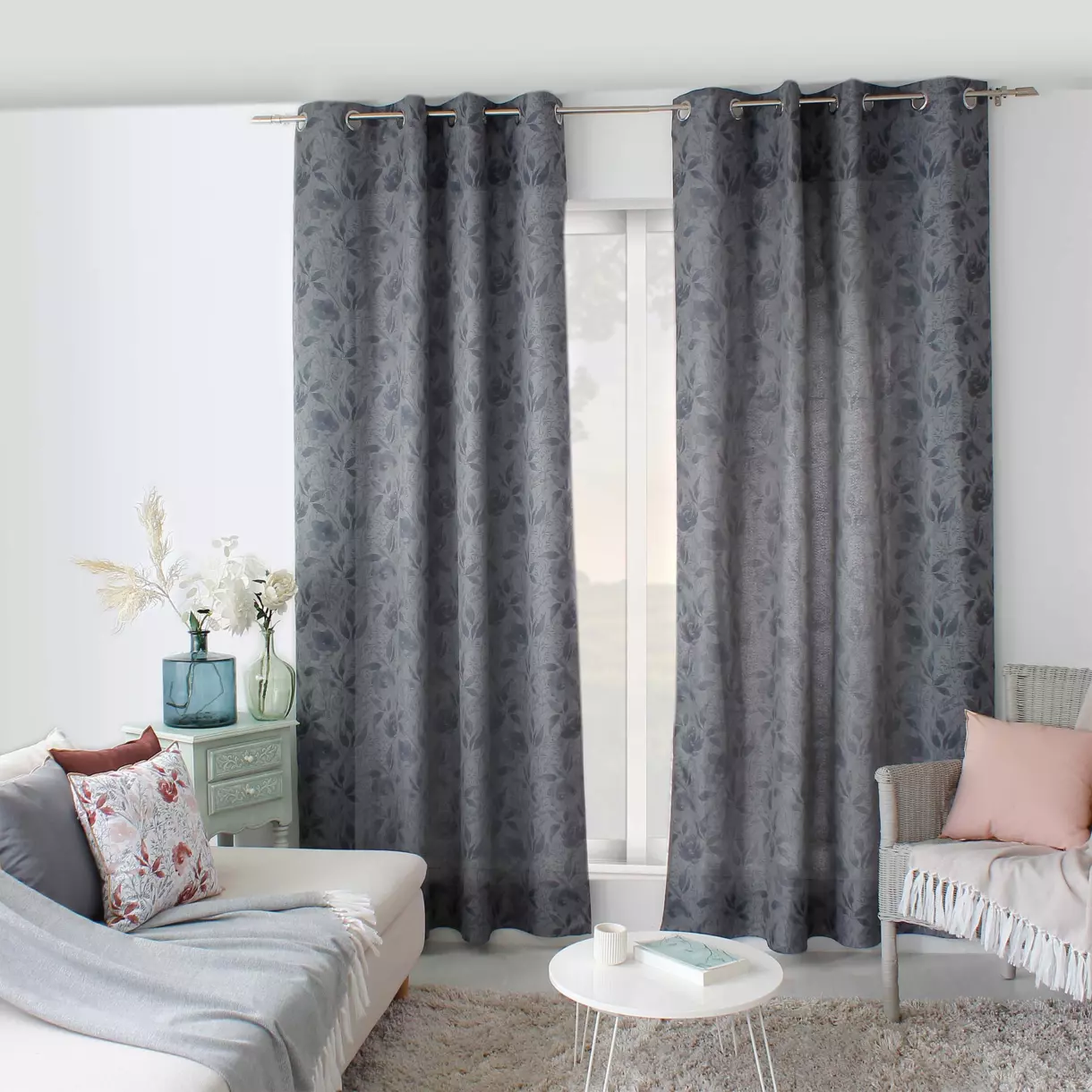 Cortina (135 x 240 cm) Harmony Gris medio