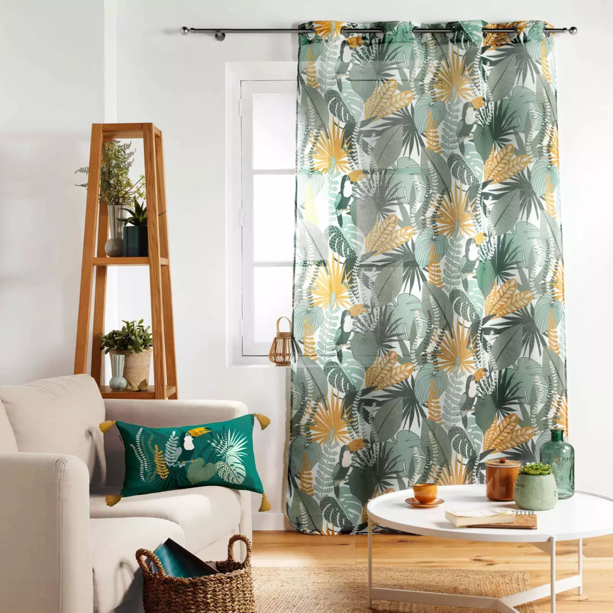 Voilage (140 x 280 cm) Brazilia Vert 1