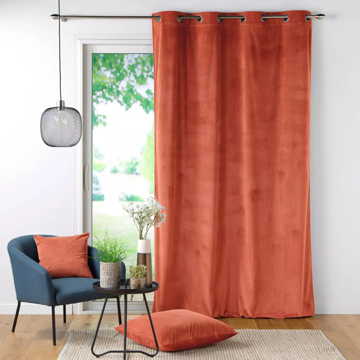 Overgordijn (140 x 260 cm) Casual Terracotta 1