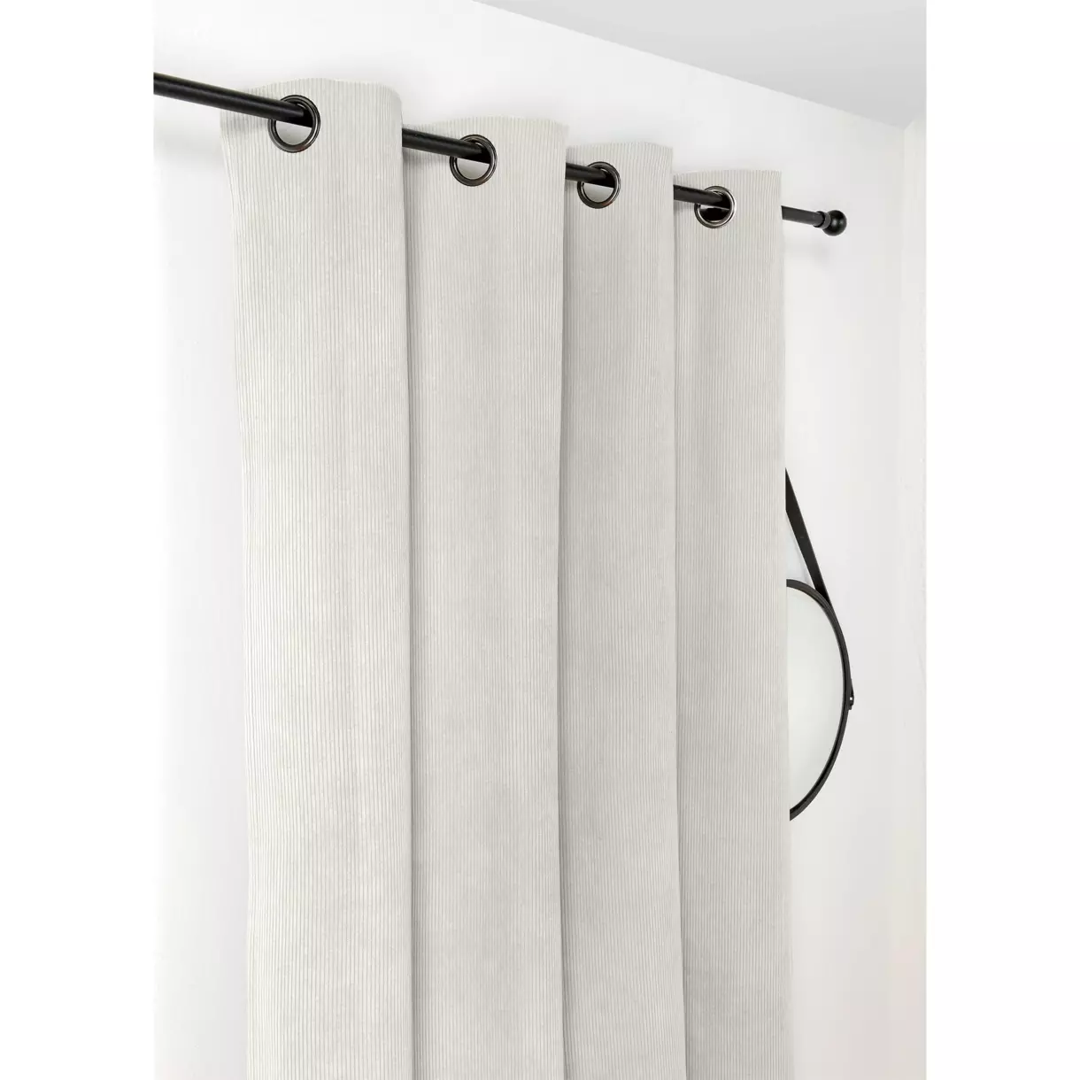 Cortina Opaca Aislante (140 x 260 cm) Alberta Blanco crudo 1