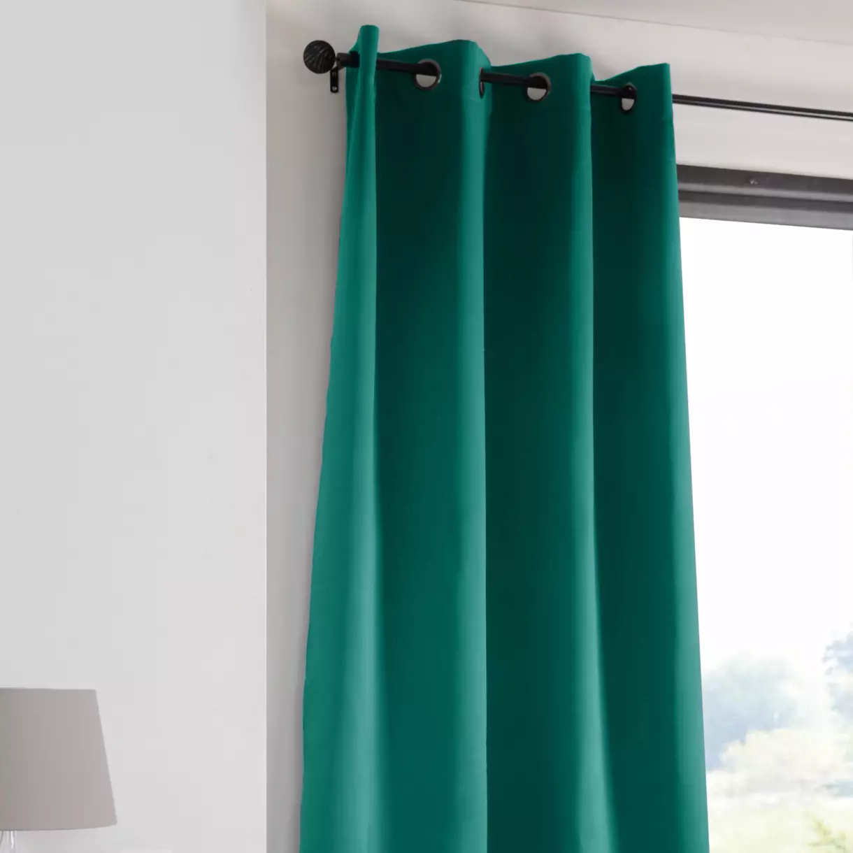 Cortina opaca (140 x 280 cm) Notte Verde esmeralda 1